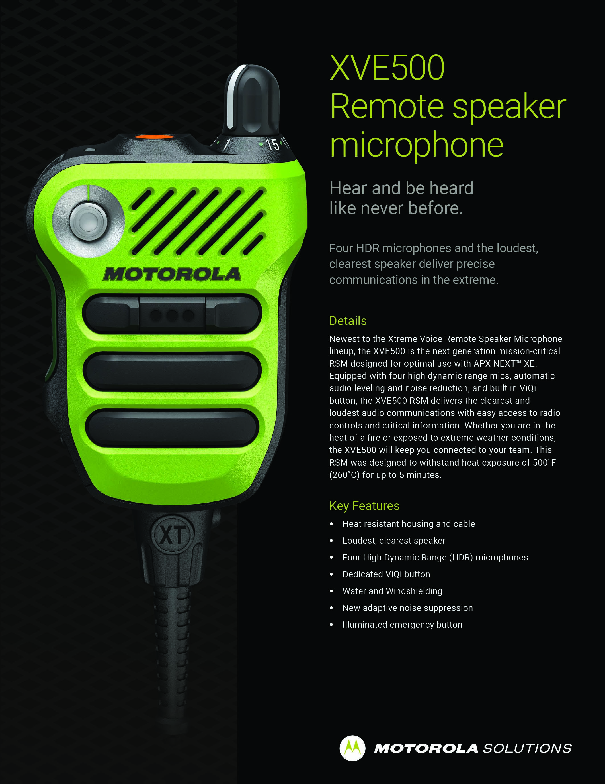 XVE500 RSM datasheet