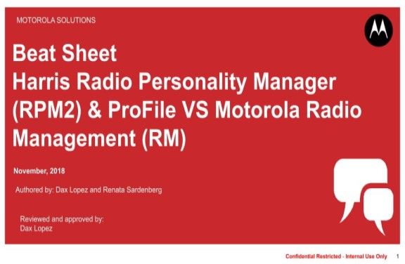 Beat Sheet - Radio Management