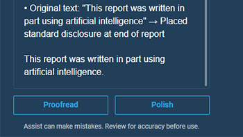 Officer creating a report