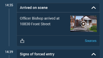 Officer creating a report