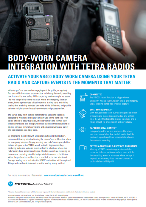 VB400-TETRA-Integration