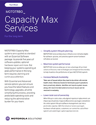 Capacity Max Services Fact Sheet