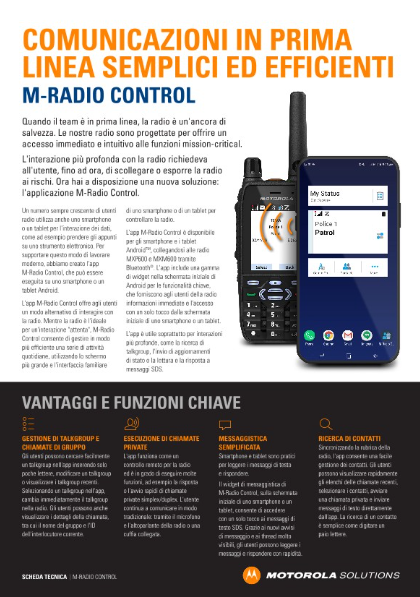 Scheda tecnica di M-Radio Control