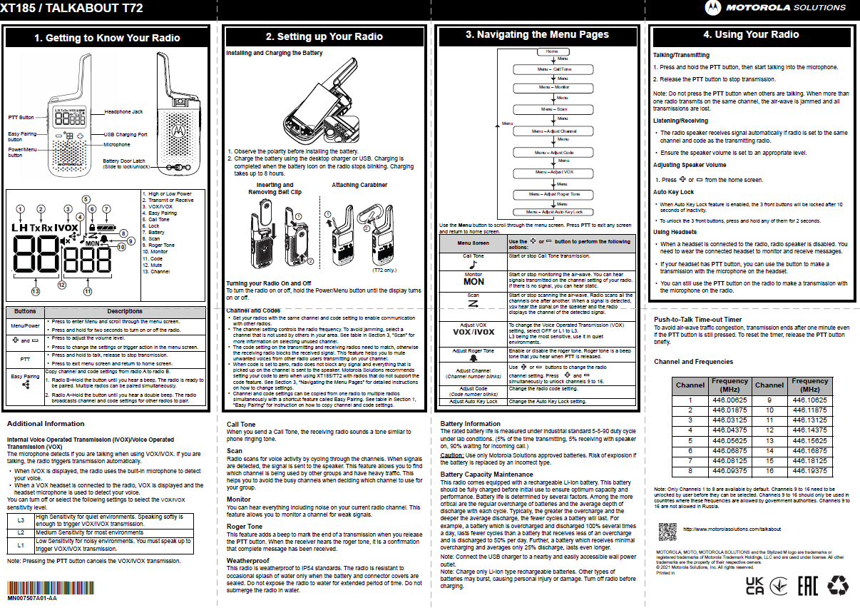 XT185 Benutzerhandbuch