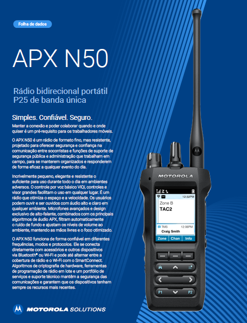 Folha de dados do APX N50