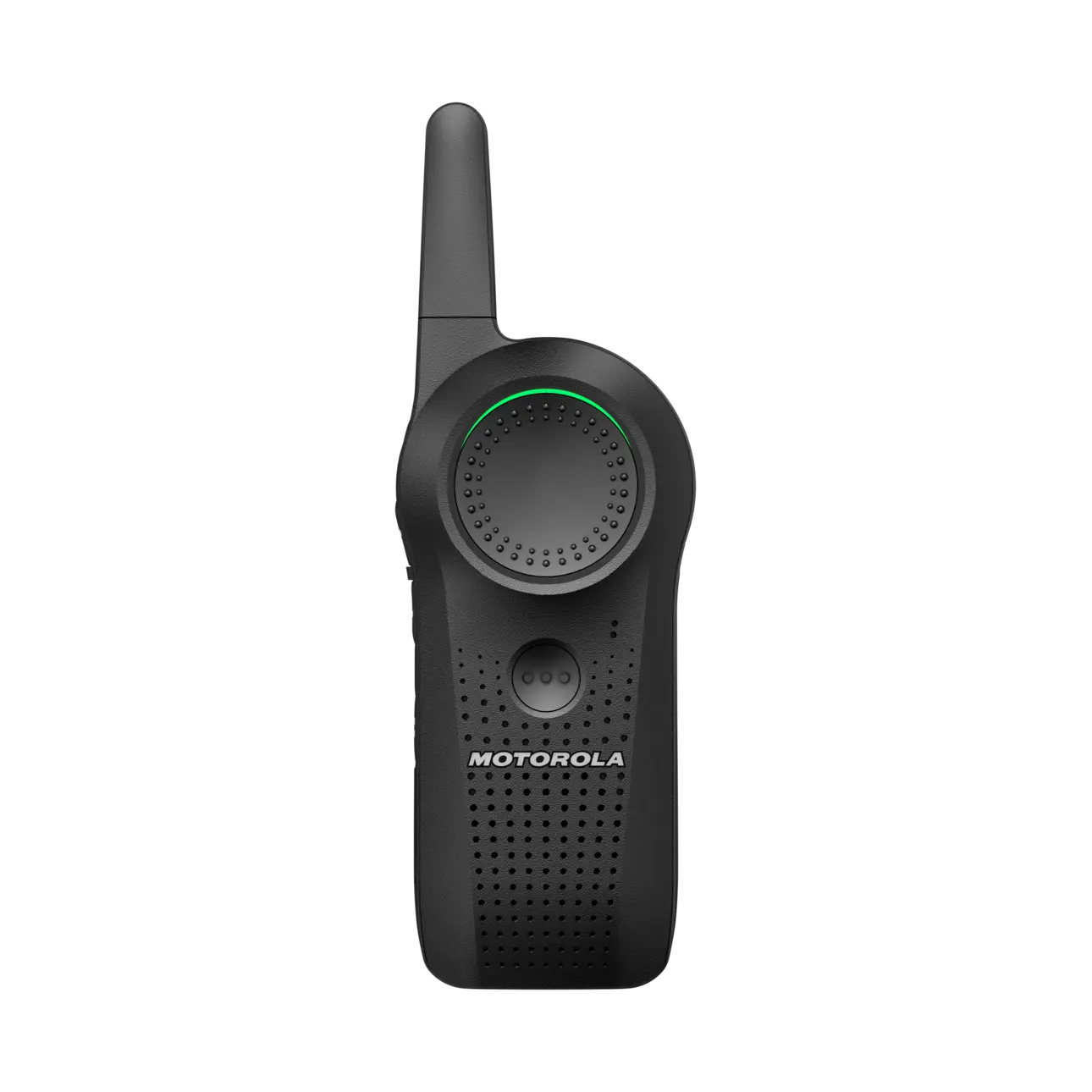 Front of device, green LED