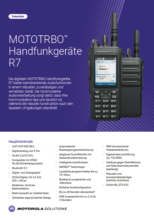 MOTOTRBO R7 Datenblatt