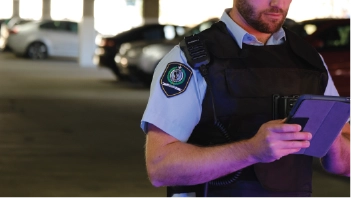 police using wave ptx application on ipad