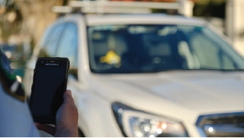 close up of LEX device in front of police vehicle