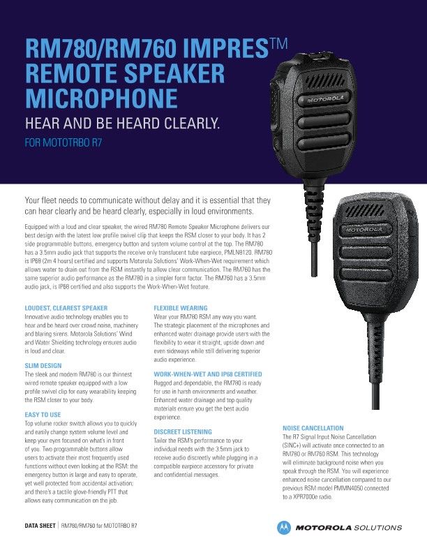 RM780/RM760 IMPRES Data Sheet Thumbnail