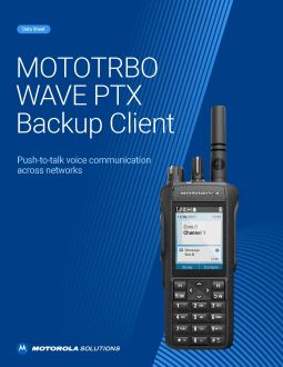 MOTOTRBO WAVE PTX Backup Client Data Sheet (NA)