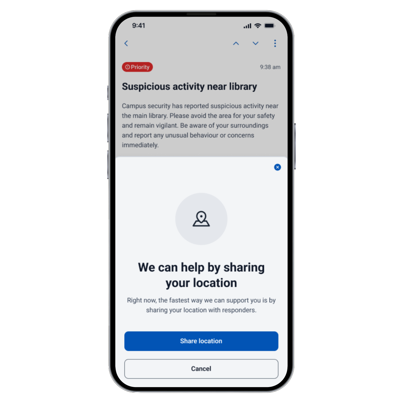 Engage mobile location sharing