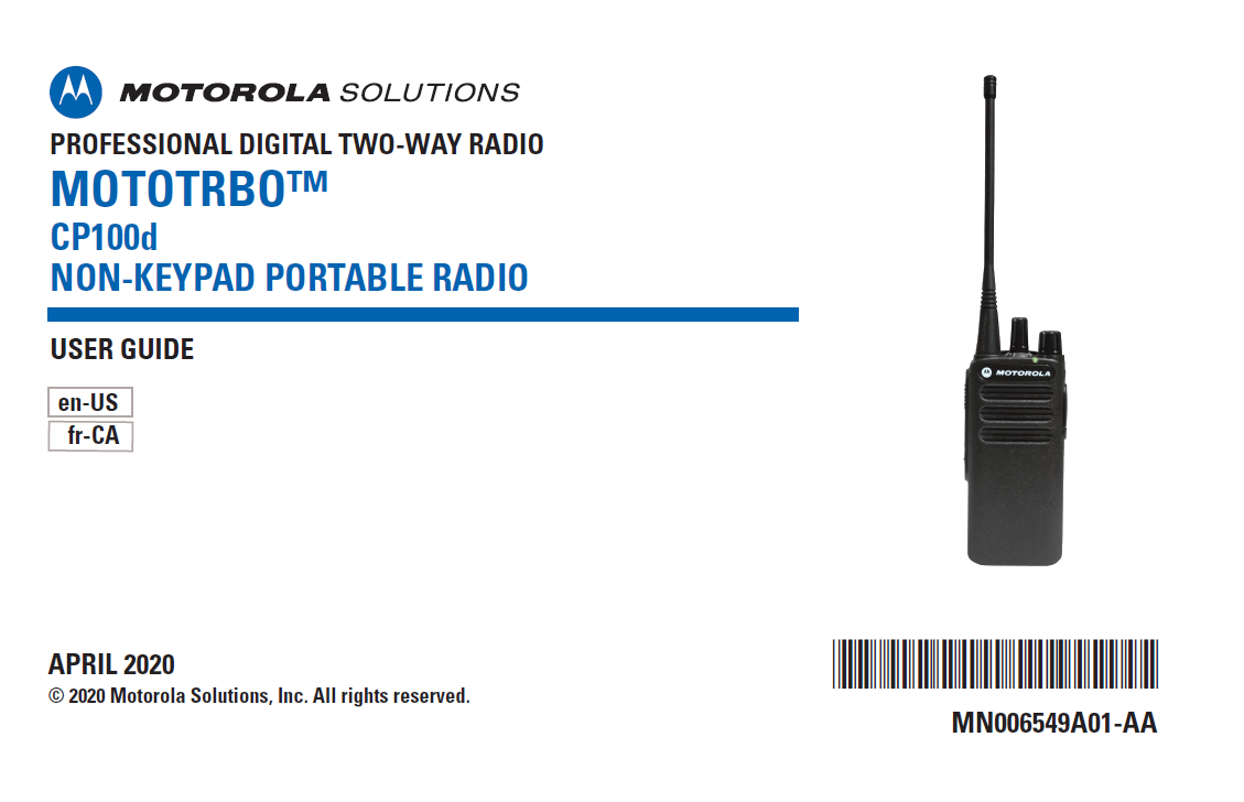 CP100d Non-Keypad User Guide