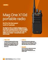 Mag One X10d Portable Radio Data sheet