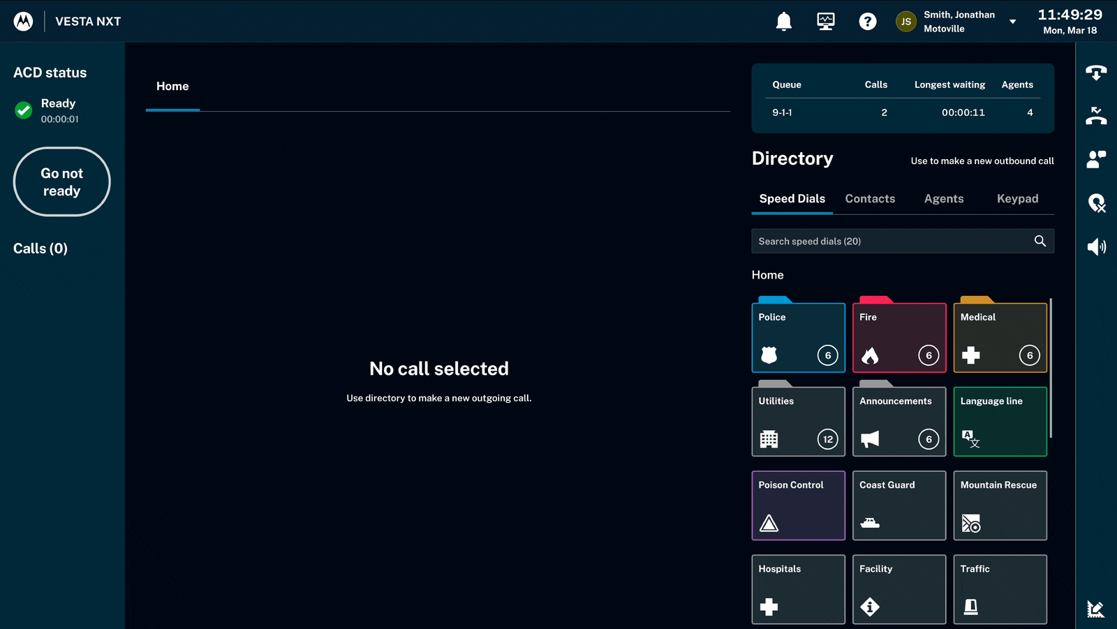 VESTA NXT animated user interface demonstration