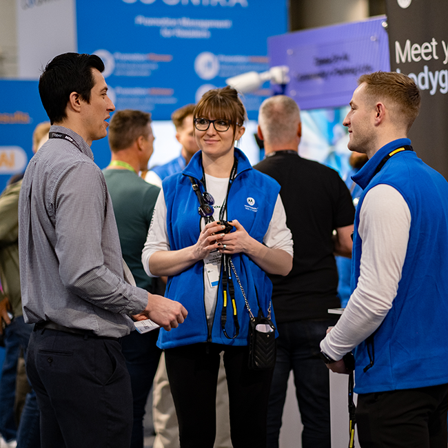 Motorola solutions employees showing products at NRF 2025