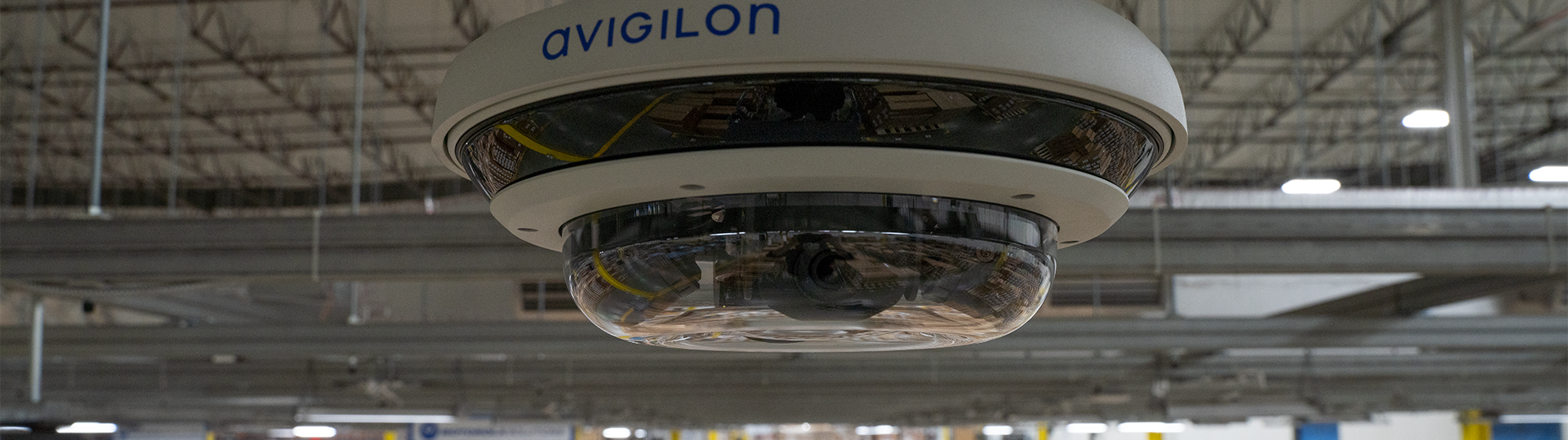 Avigalon Camera above a warehouse 