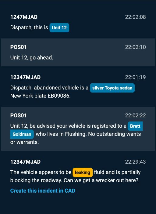 Incident creation