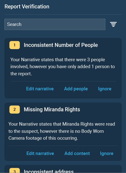 Review your narrative with all the incident data