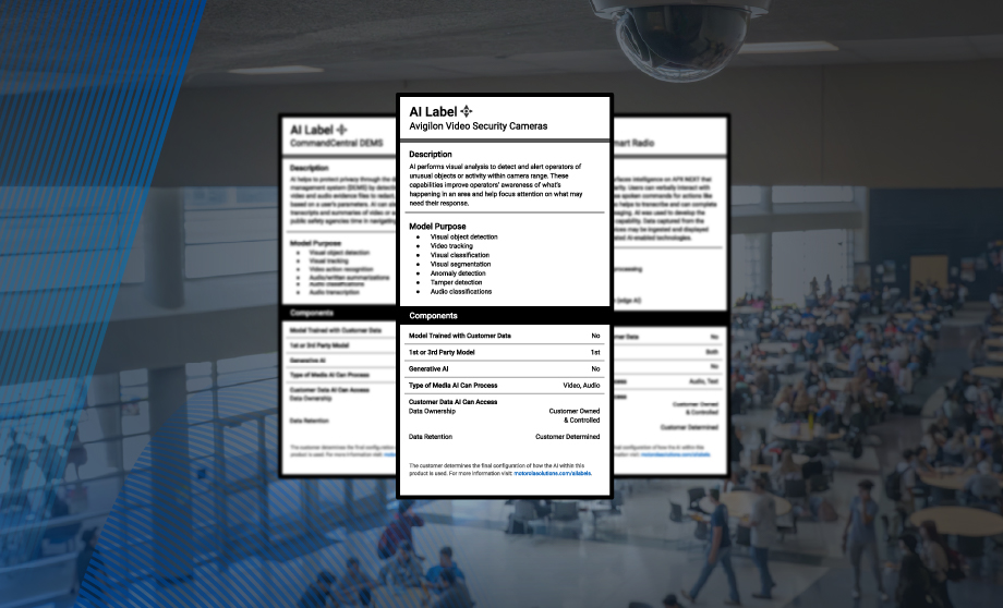 Motorola Solutions führt „AI-Nutrition Labels“ ein