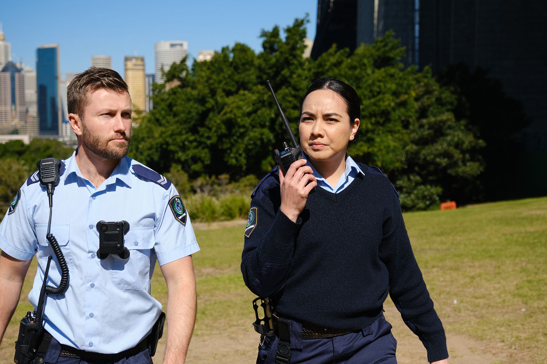police officer with radio 