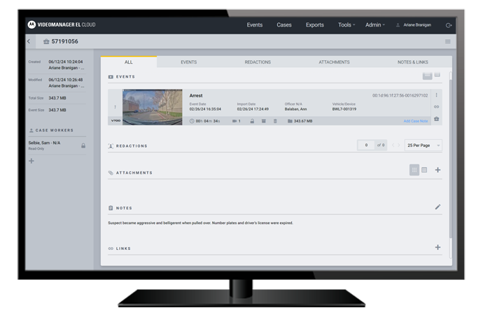 VideoManager EL Case Management