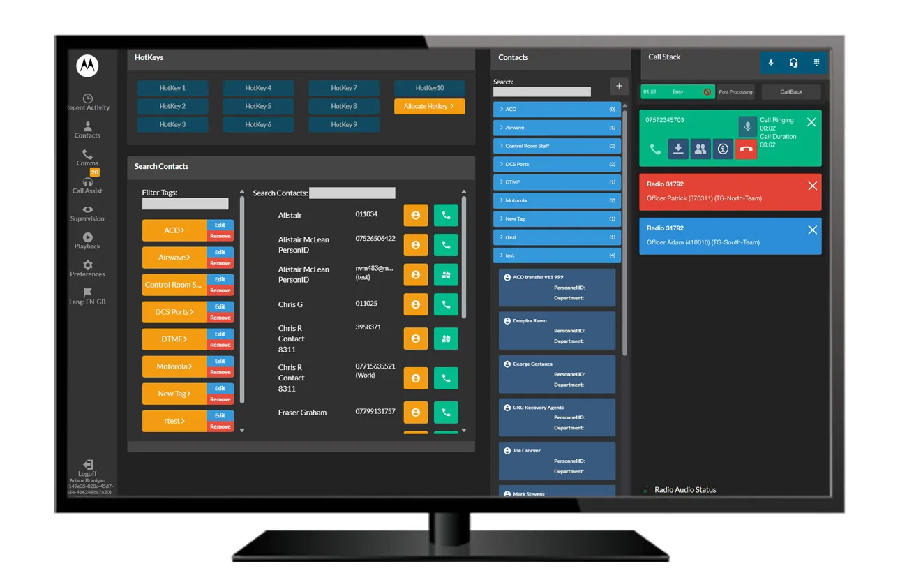 Guardian ICCS contact management
