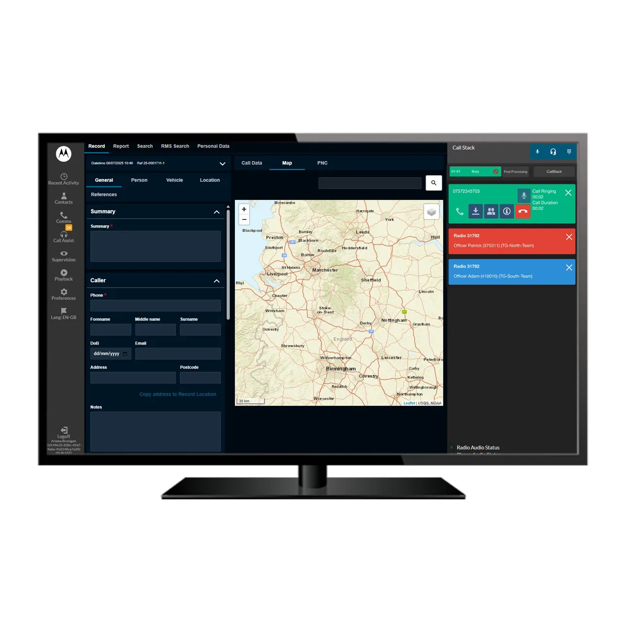Guardian ICCS contact management