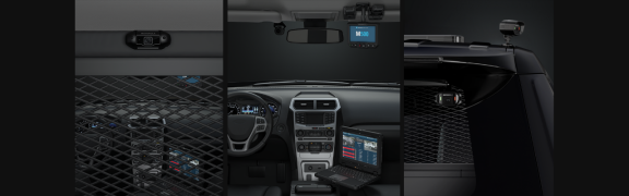 Police car internal view