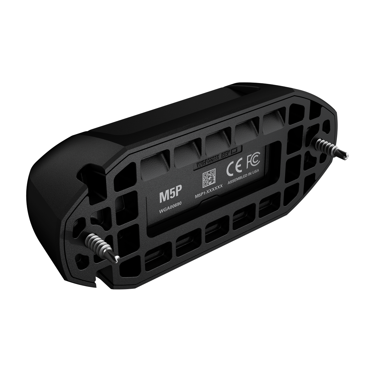 M5P cabin camera, back right ¾ showing screws