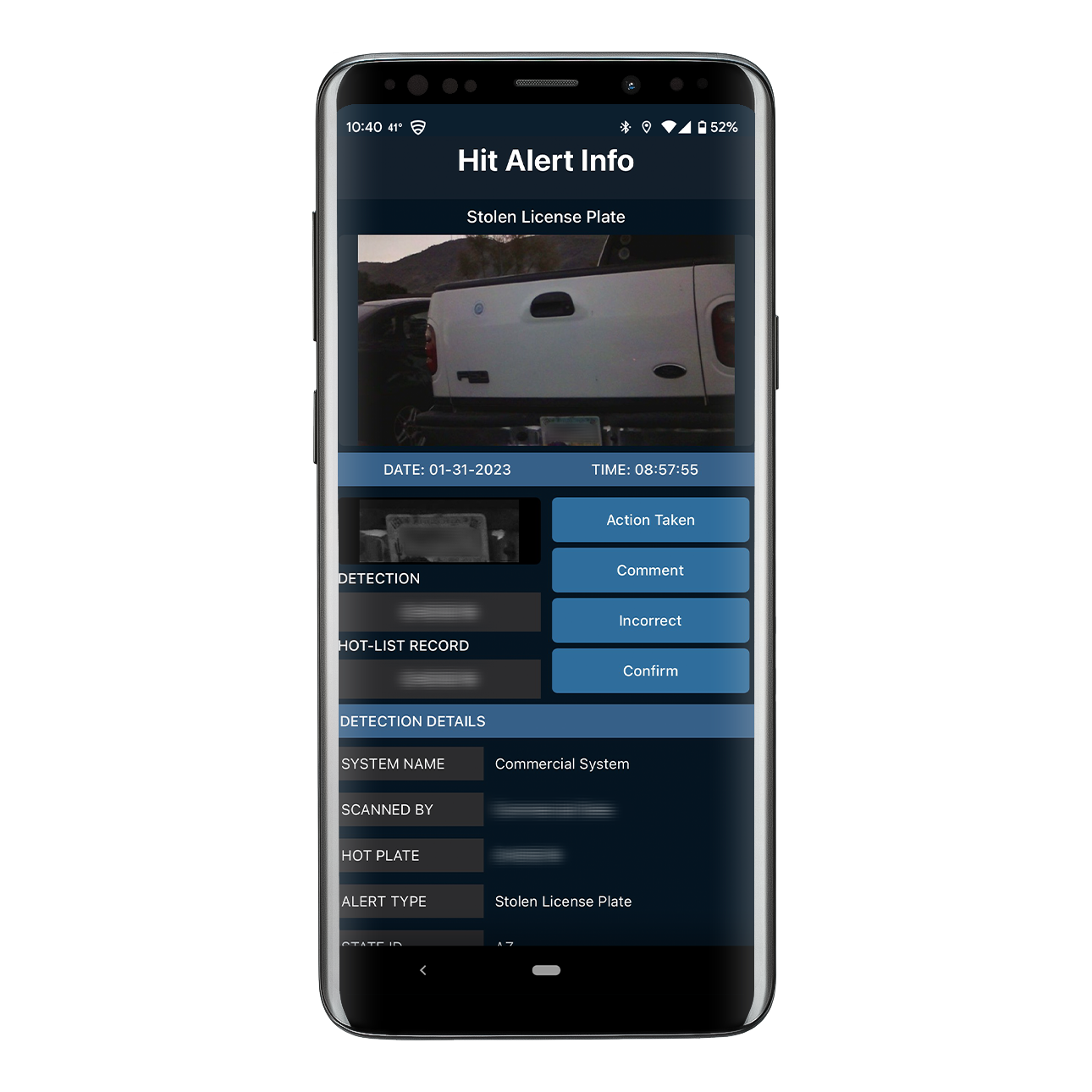 Vigilant mobile companion hit alert