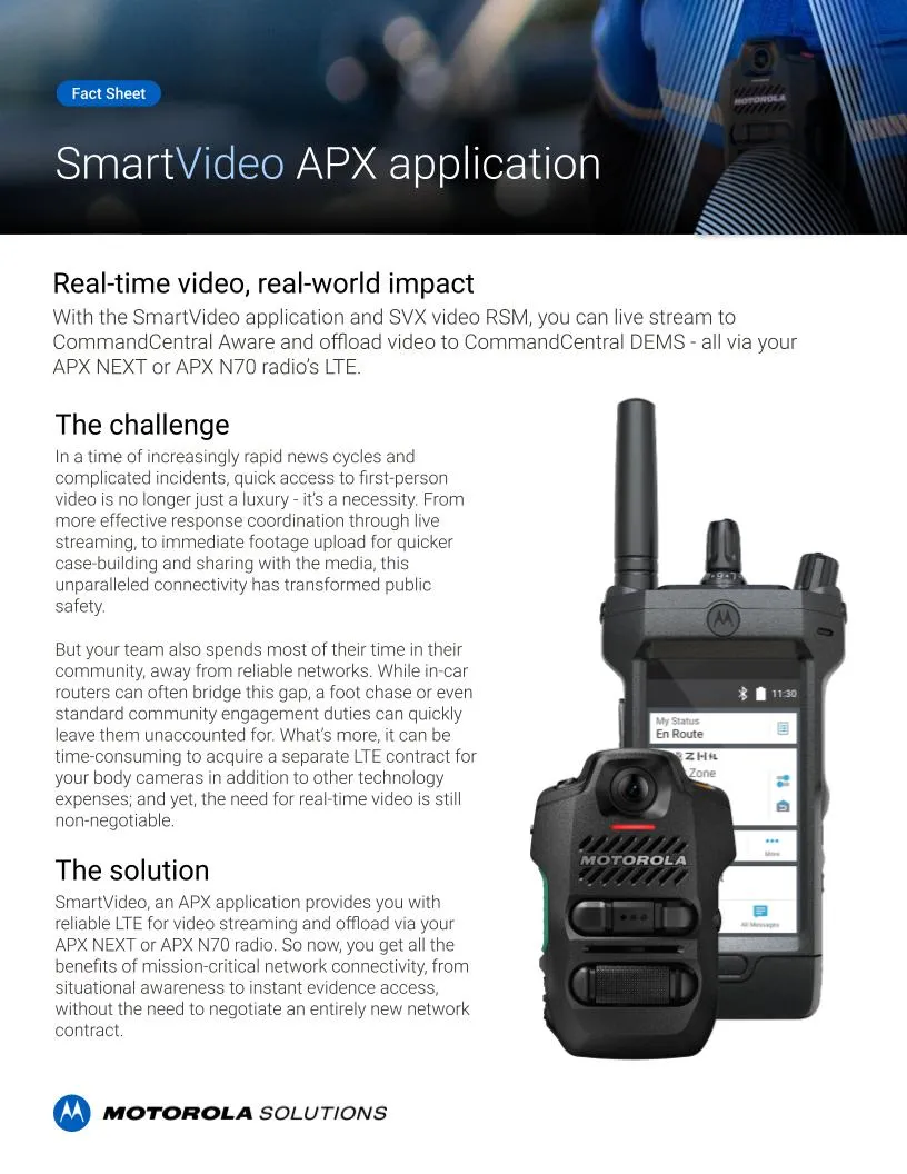 SmartVideo Fact Sheet