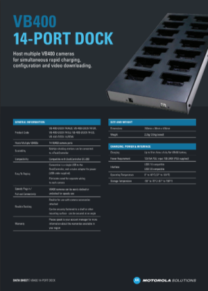 VB400 14-Port Dock Specifications
