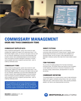Commissary Management