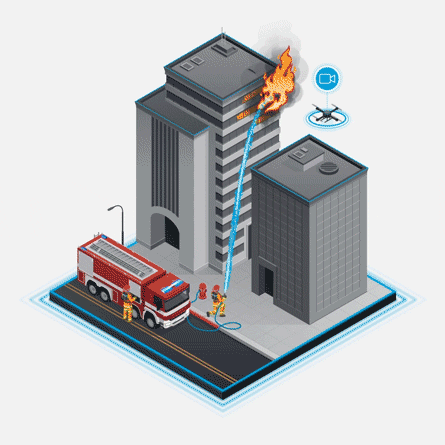 search and rescue fire drone