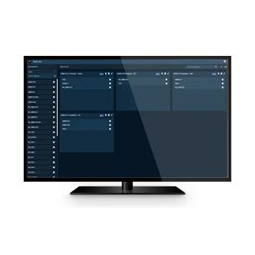 Computer monitor with dark interface display