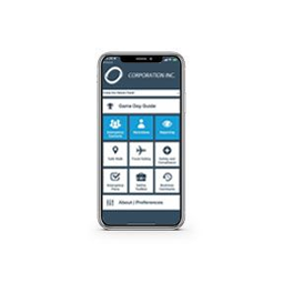 Smartphone with Rave app interface