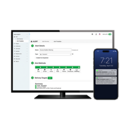 Alert on phone, radio or desktop