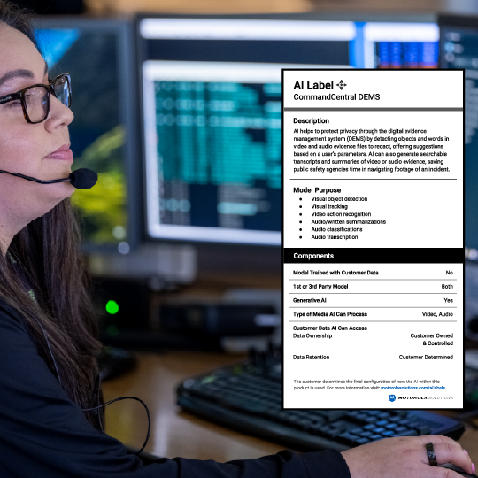 AI Label for CommandCentral DEMS