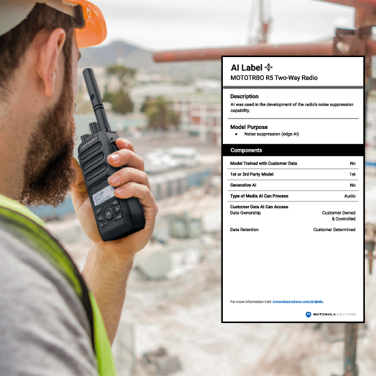 AI label for MOTOTRBO R5
