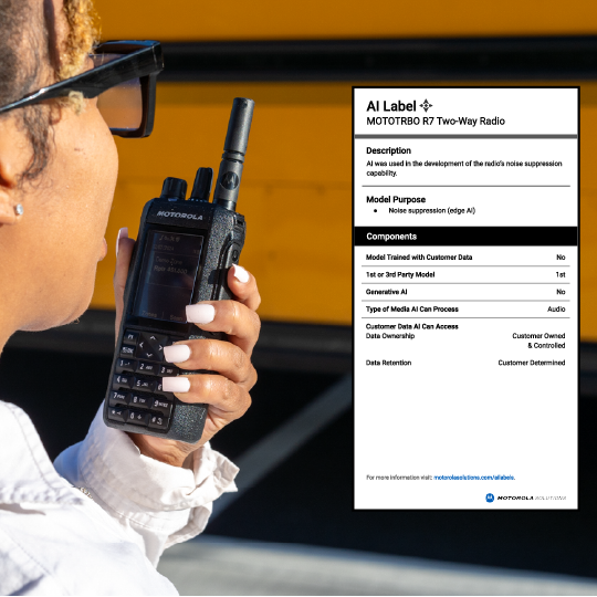 AI label for MOTOTRBO R7