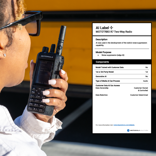 AI label for MOTOTRBO R7