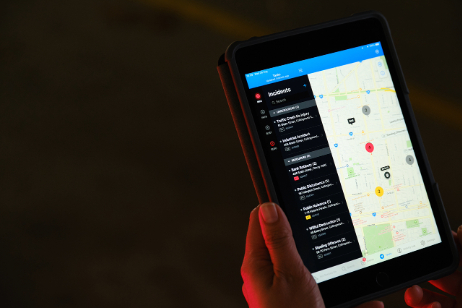 Incident management app on tablet