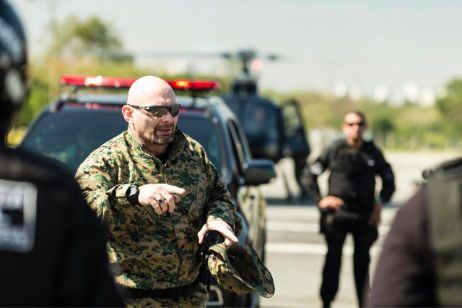 Police officer responding