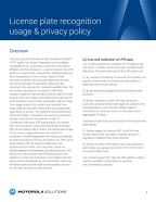 LPR Usage and Privacy Policy