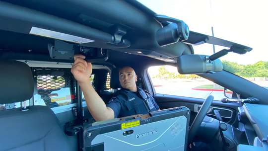 in-car integrated number plate recognition