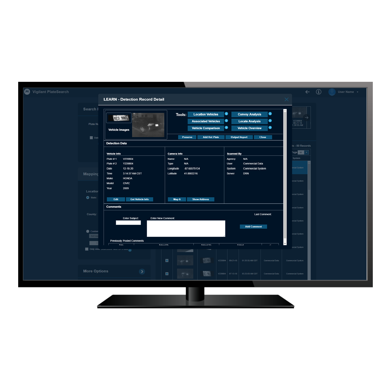 Vigilant PlateSearch Record Detail