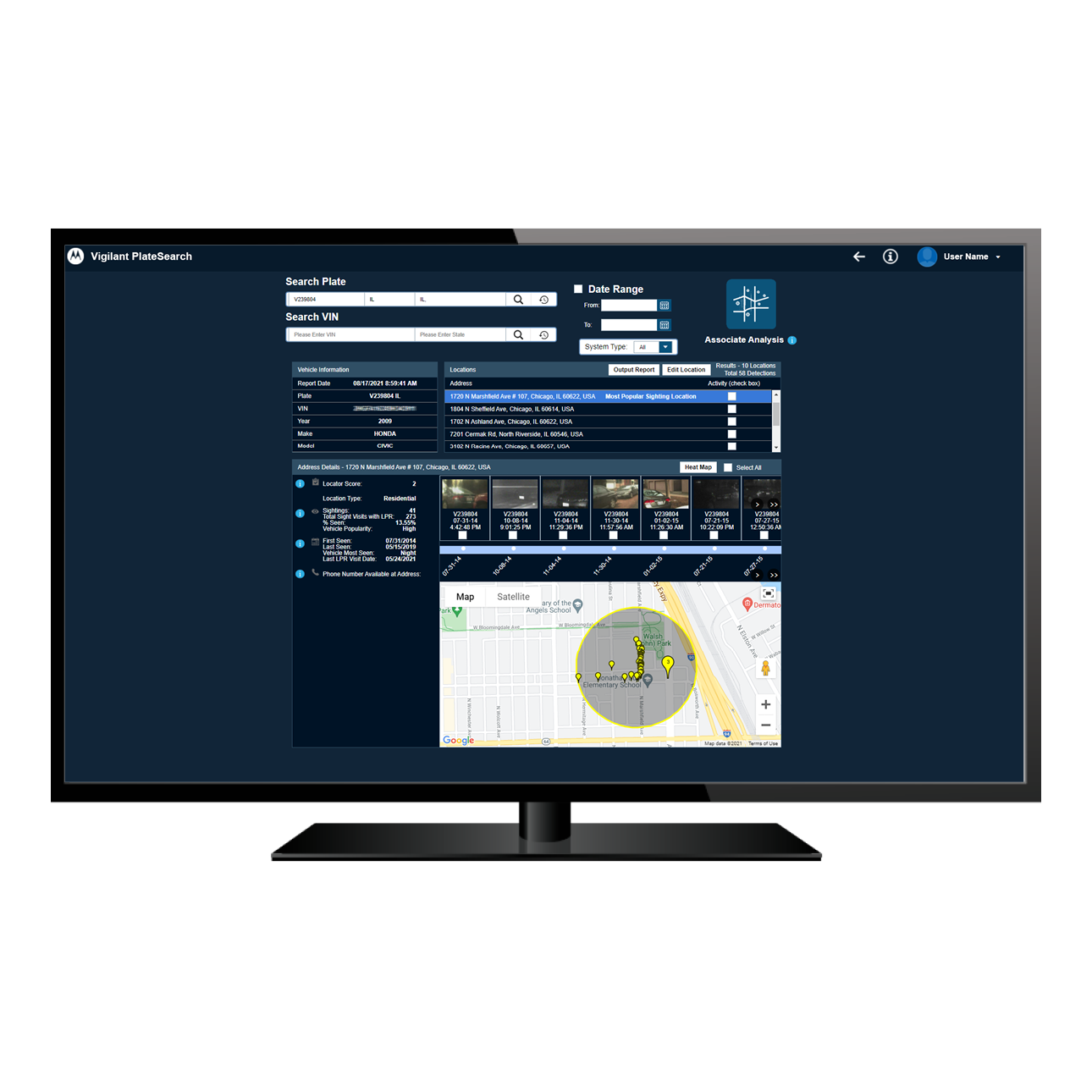 Vigilant PlateSearch Locate Analysis