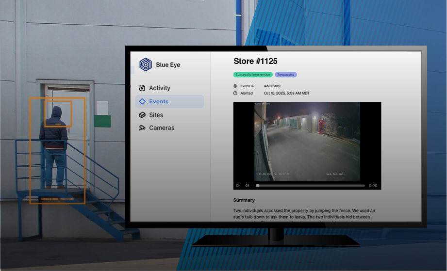 Image of computer screen with Blue Eye technology on display