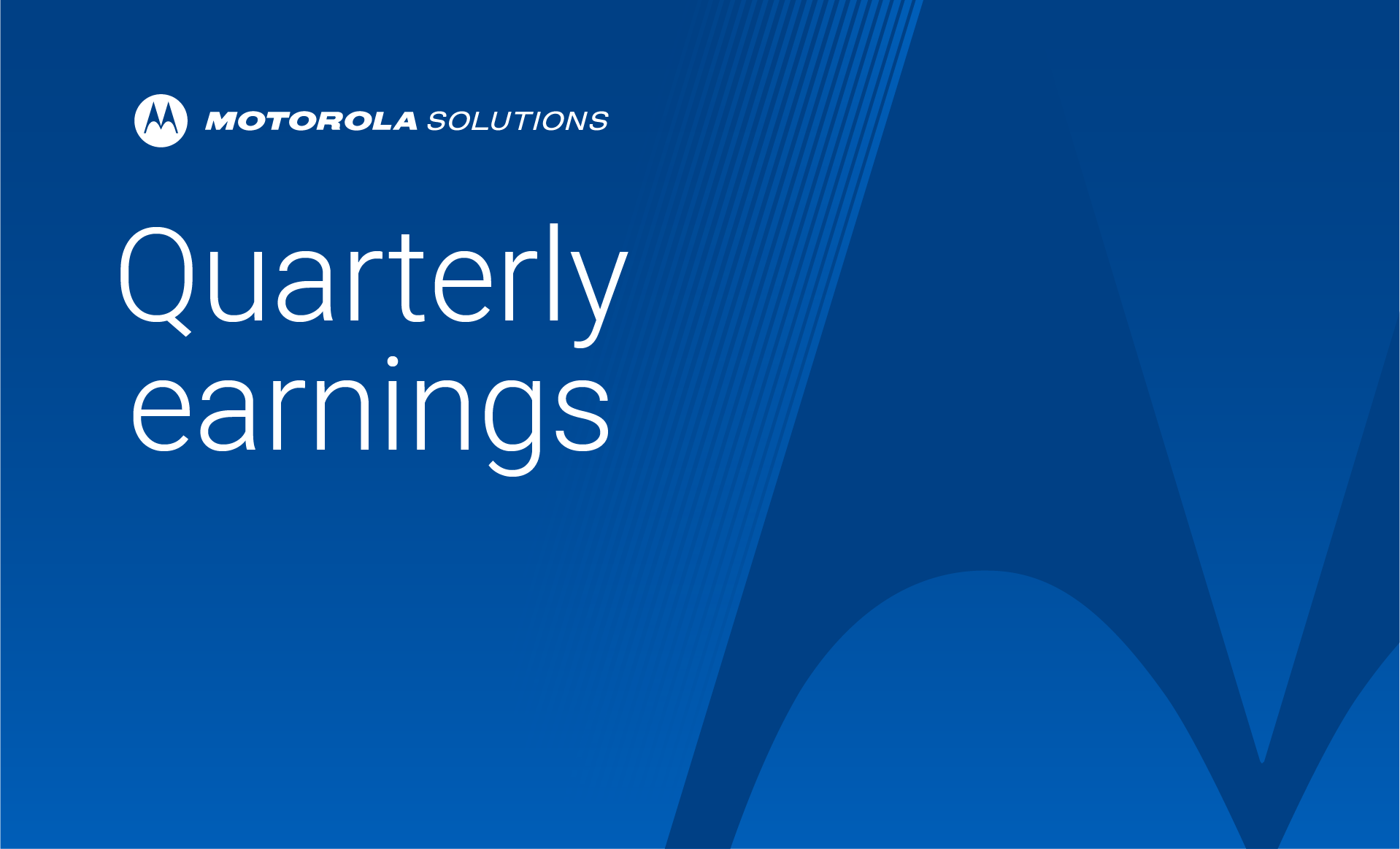 Blue image to advertise MSI's quarterly earnings date